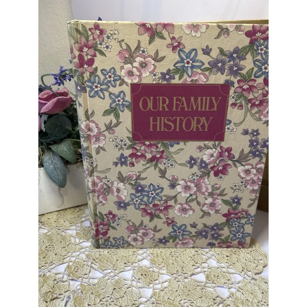 Heirloom Floral Family History Book vintage Genealogy Keepsake - Picture 8 of 8